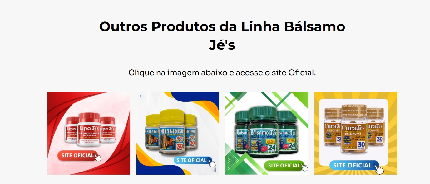 Frascos do Lipo Je’s com embalagem vermelha